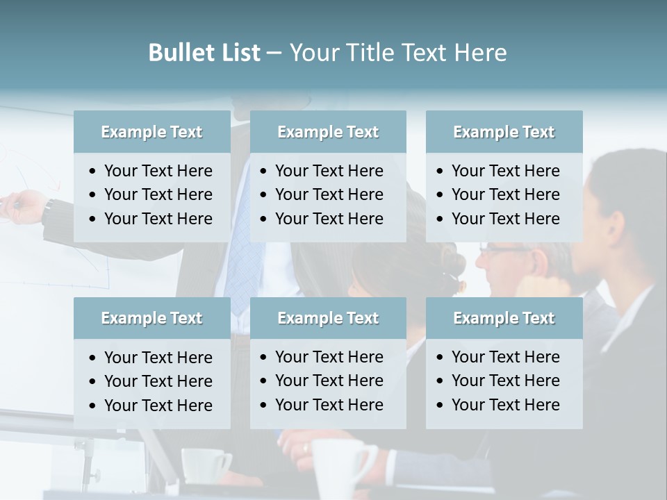 A Man Giving A Presentation To A Group Of Business People PowerPoint Template