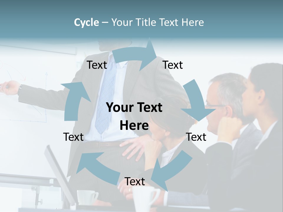 A Man Giving A Presentation To A Group Of Business People PowerPoint Template