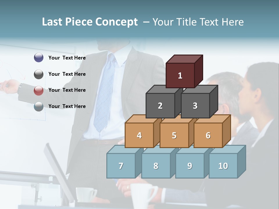 A Man Giving A Presentation To A Group Of Business People PowerPoint Template