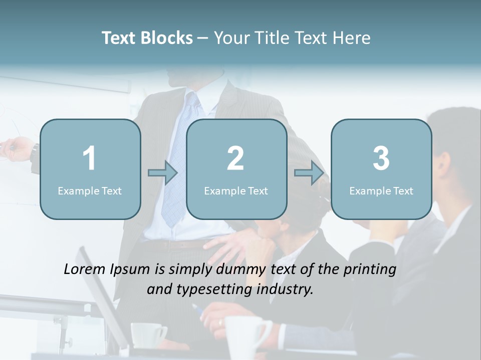 A Man Giving A Presentation To A Group Of Business People PowerPoint Template