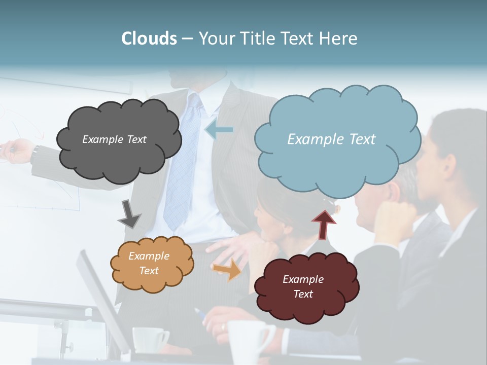 A Man Giving A Presentation To A Group Of Business People PowerPoint Template