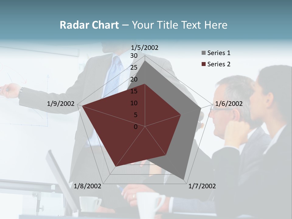 A Man Giving A Presentation To A Group Of Business People PowerPoint Template