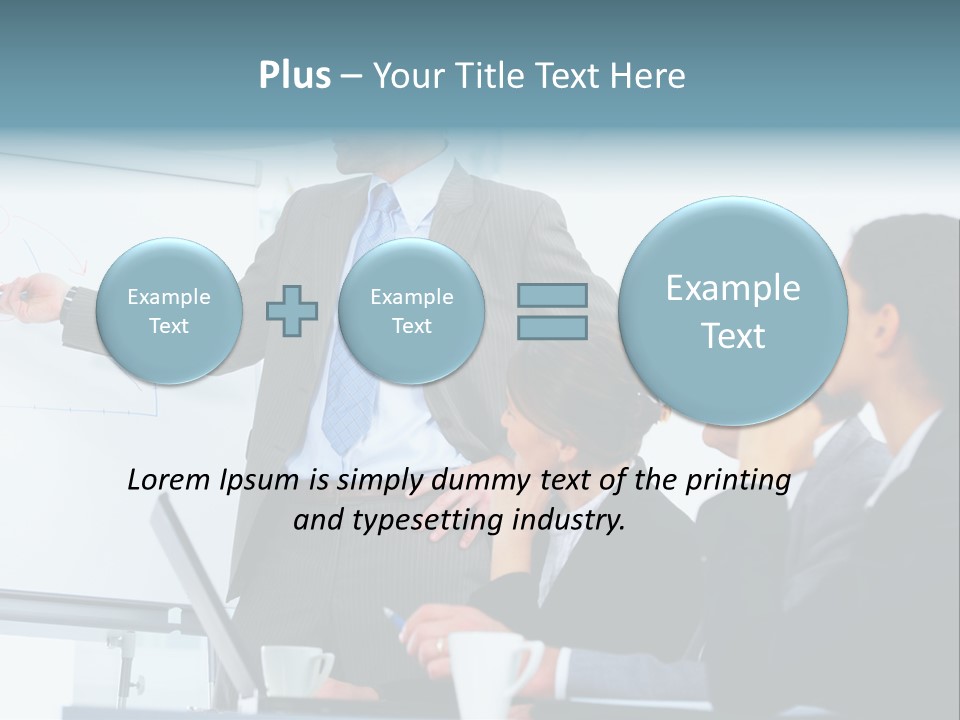 A Man Giving A Presentation To A Group Of Business People PowerPoint Template