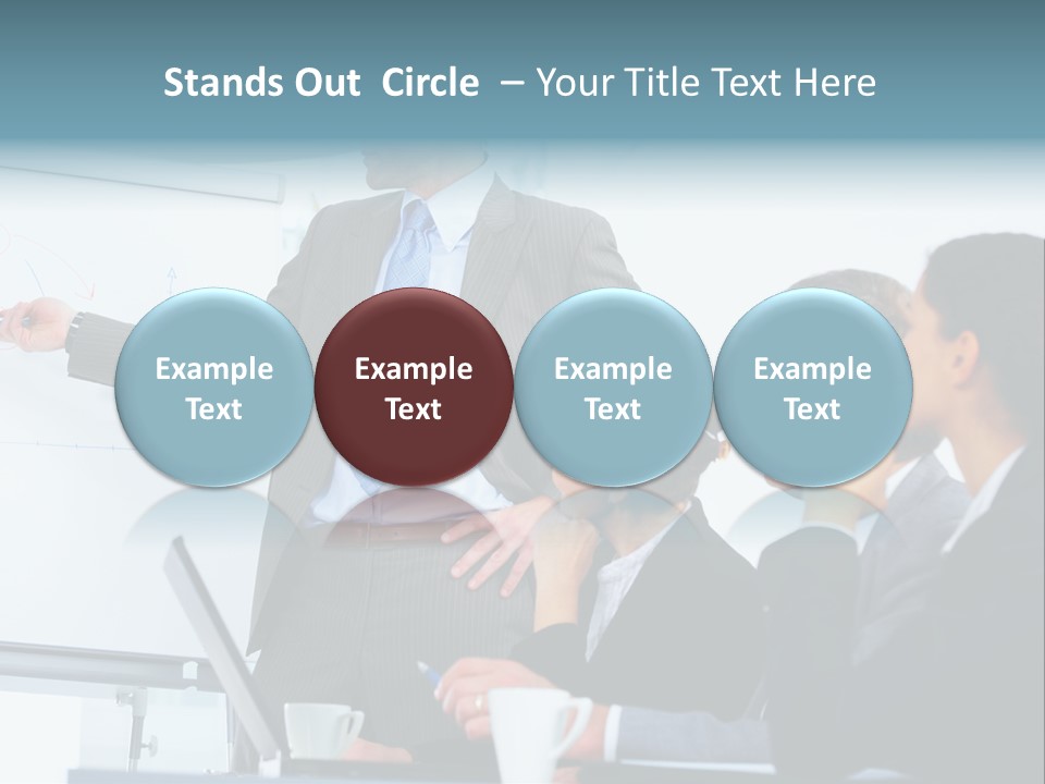 A Man Giving A Presentation To A Group Of Business People PowerPoint Template