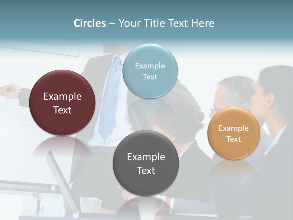 A Man Giving A Presentation To A Group Of Business People PowerPoint Template