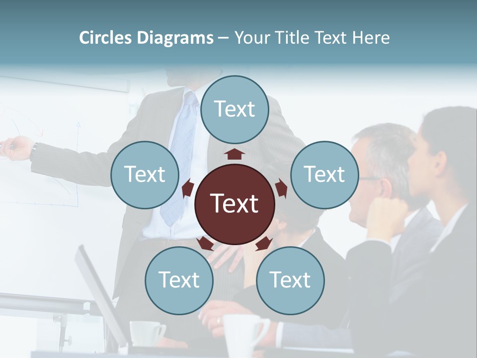 A Man Giving A Presentation To A Group Of Business People PowerPoint Template