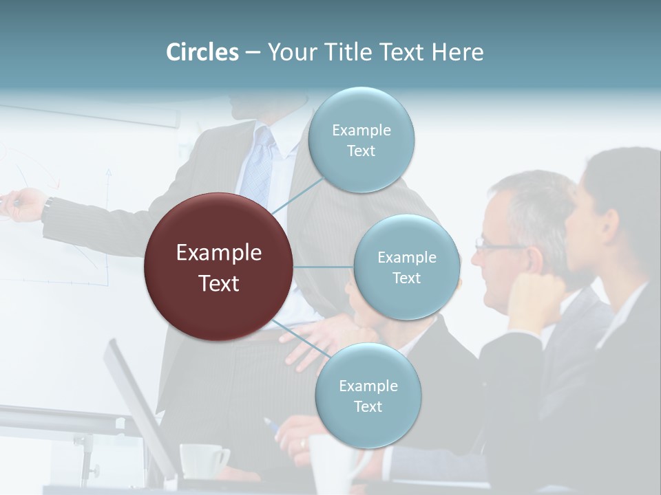 A Man Giving A Presentation To A Group Of Business People PowerPoint Template