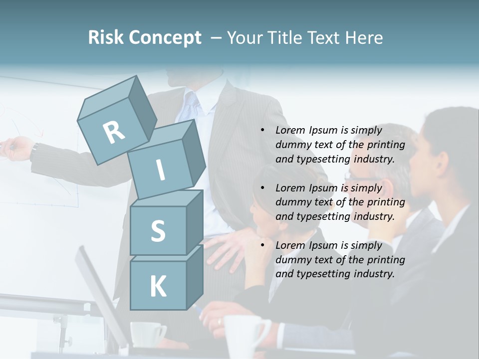 A Man Giving A Presentation To A Group Of Business People PowerPoint Template