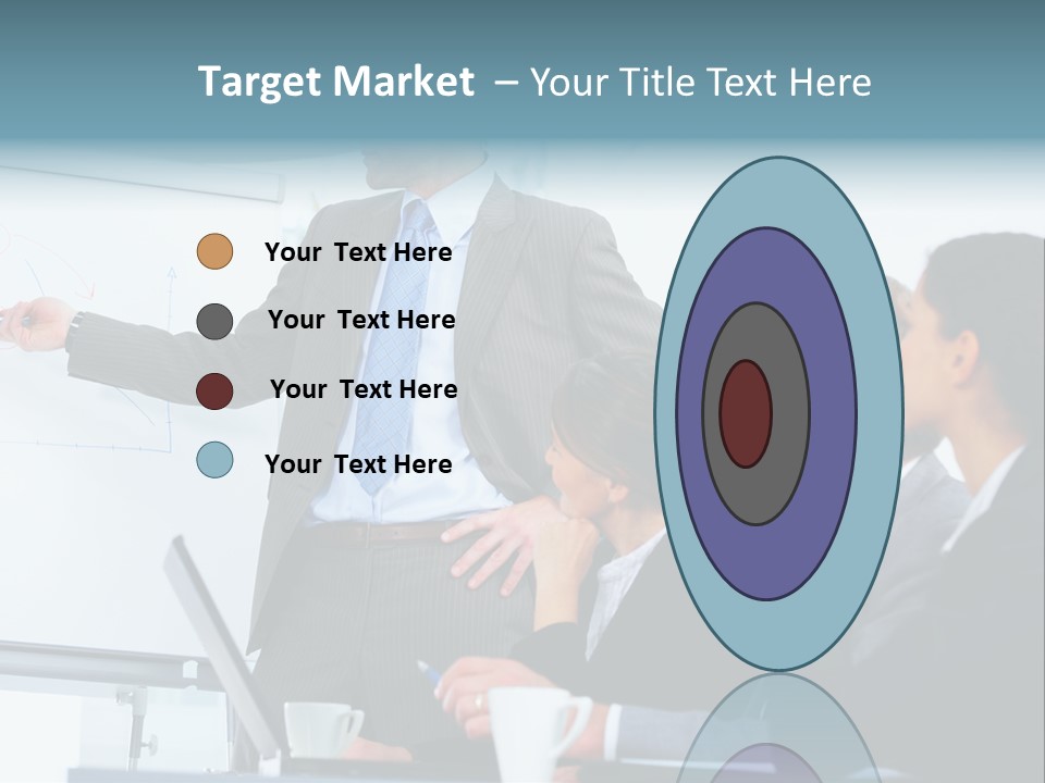 A Man Giving A Presentation To A Group Of Business People PowerPoint Template