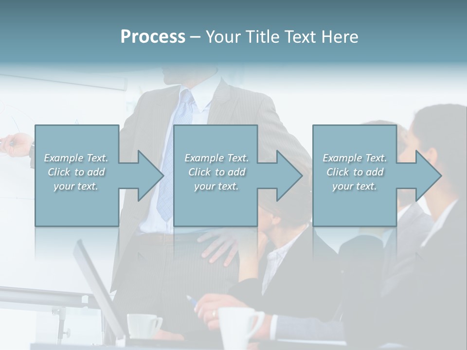 A Man Giving A Presentation To A Group Of Business People PowerPoint Template
