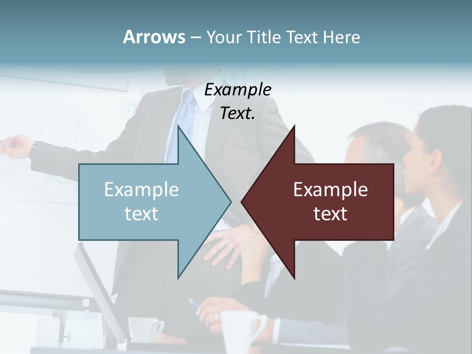 A Man Giving A Presentation To A Group Of Business People PowerPoint Template