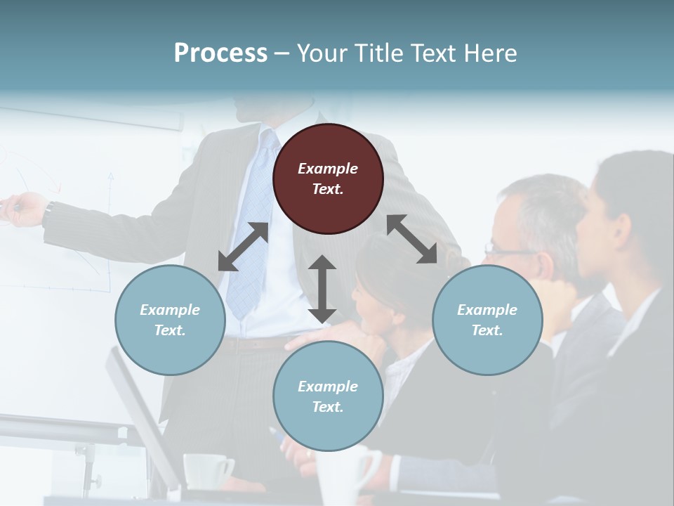 A Man Giving A Presentation To A Group Of Business People PowerPoint Template