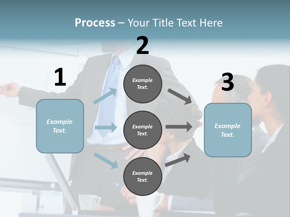 A Man Giving A Presentation To A Group Of Business People PowerPoint Template