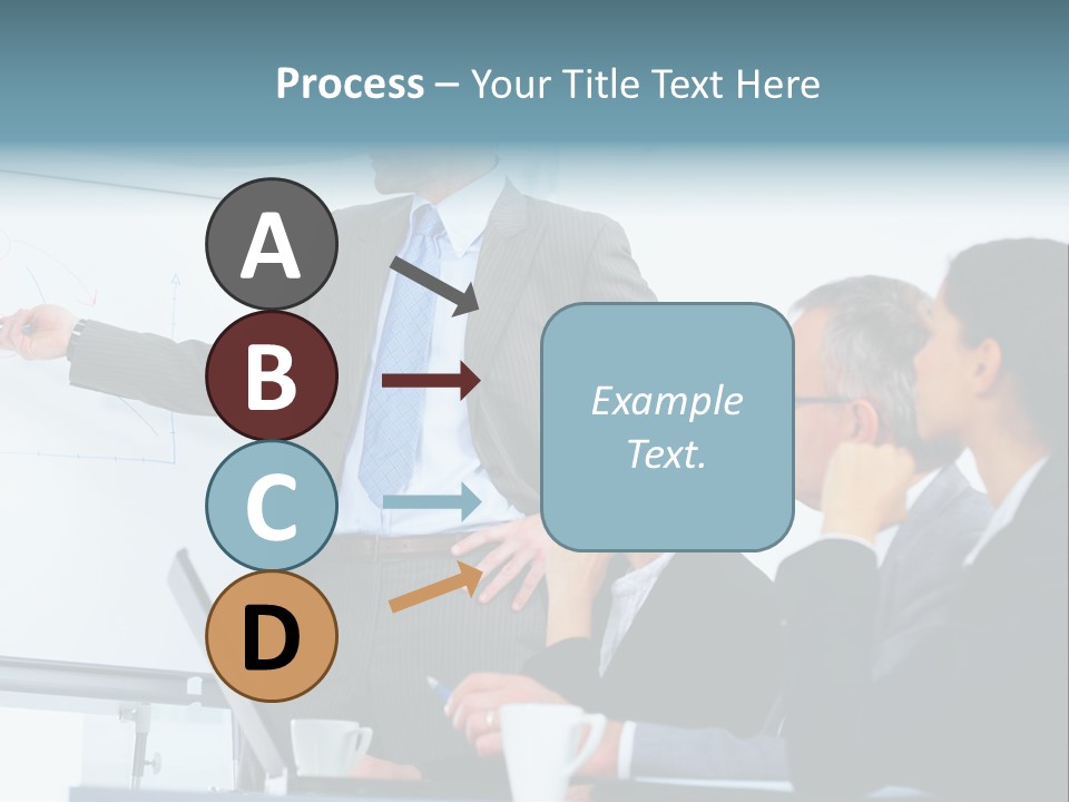 A Man Giving A Presentation To A Group Of Business People PowerPoint Template