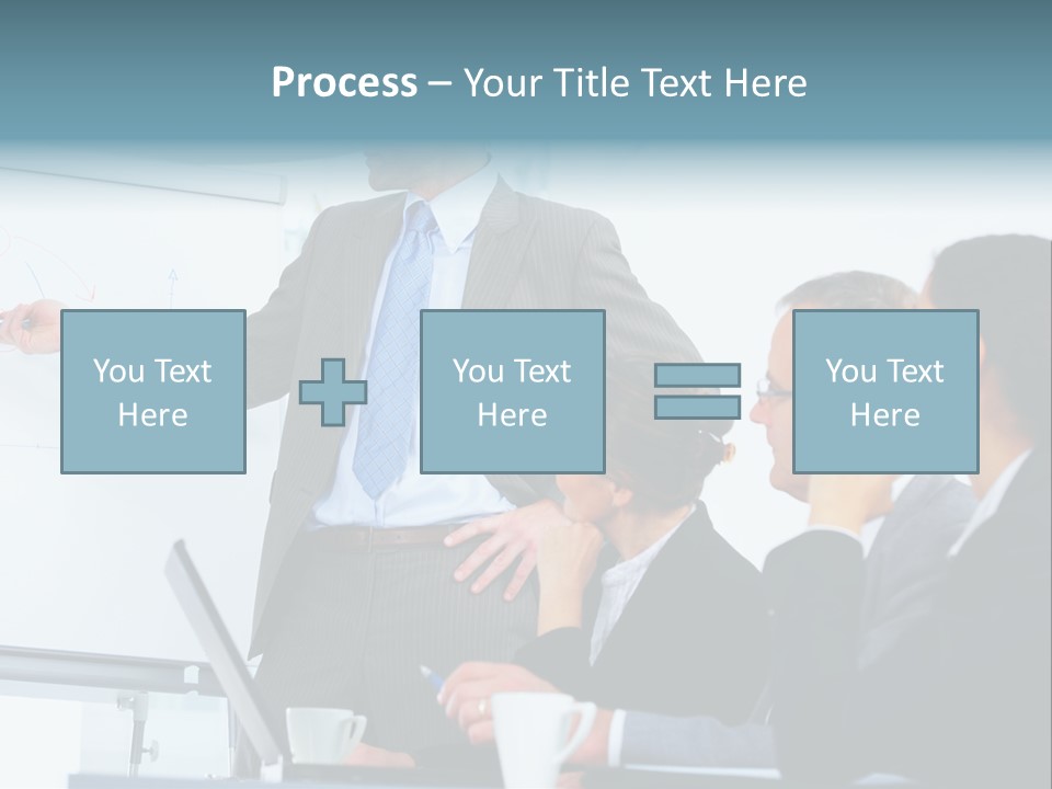 A Man Giving A Presentation To A Group Of Business People PowerPoint Template