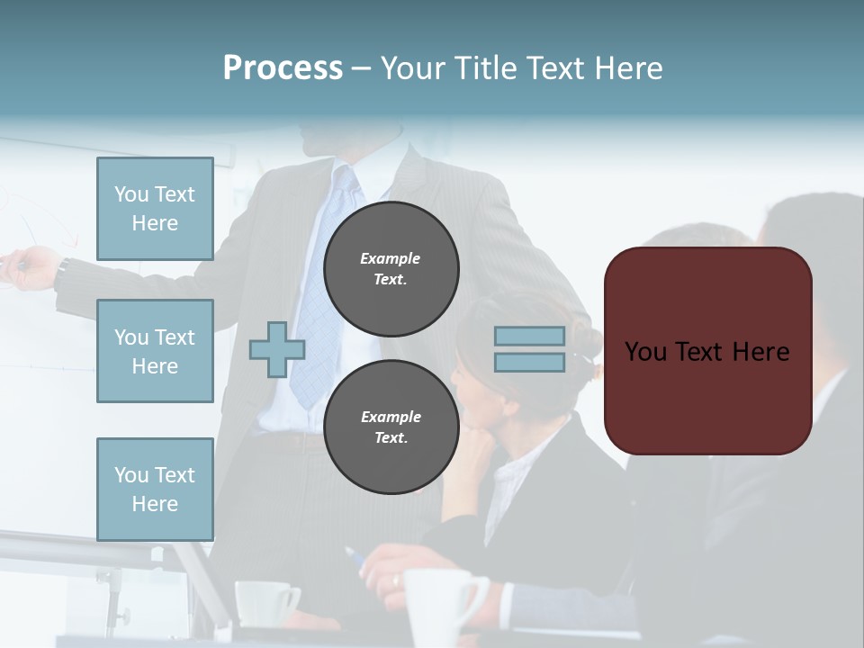 A Man Giving A Presentation To A Group Of Business People PowerPoint Template