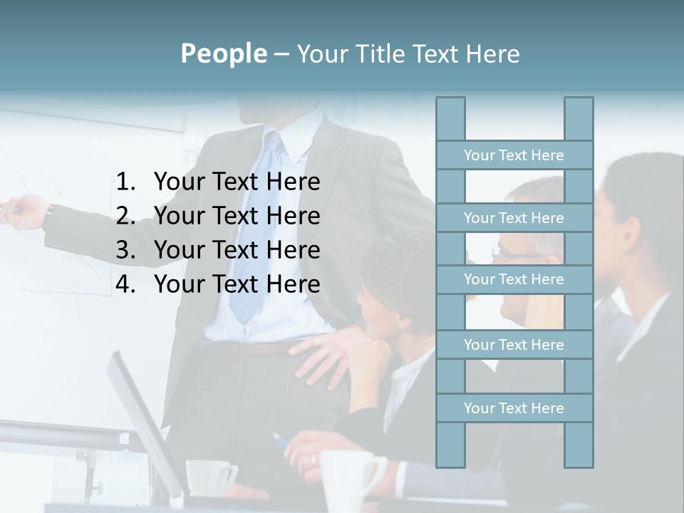 A Man Giving A Presentation To A Group Of Business People PowerPoint Template