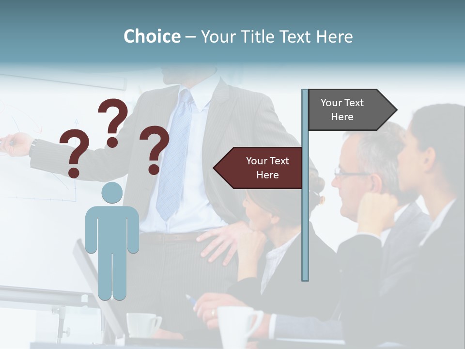 A Man Giving A Presentation To A Group Of Business People PowerPoint Template