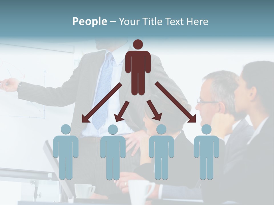 A Man Giving A Presentation To A Group Of Business People PowerPoint Template