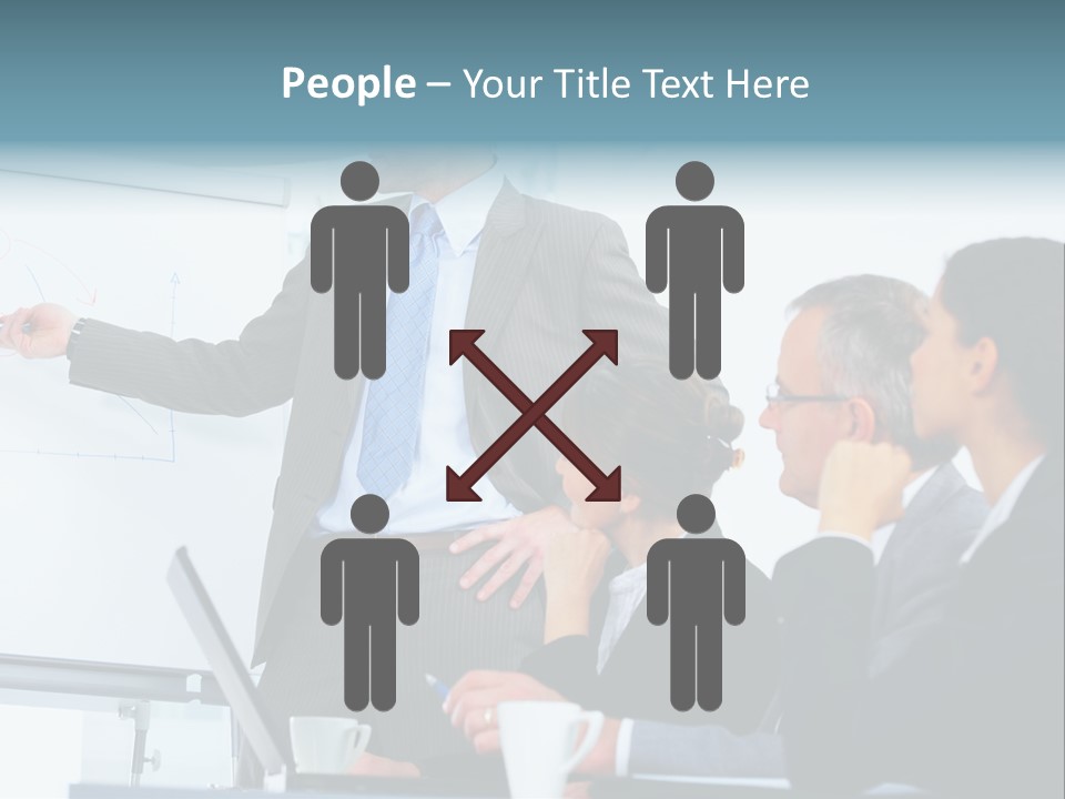 A Man Giving A Presentation To A Group Of Business People PowerPoint Template