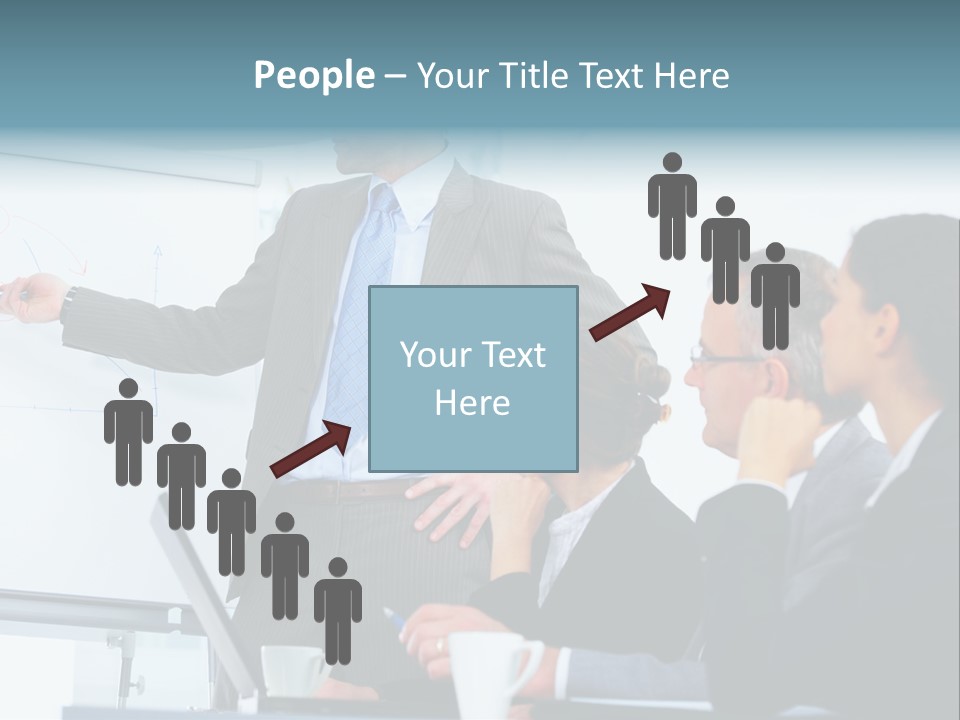 A Man Giving A Presentation To A Group Of Business People PowerPoint Template