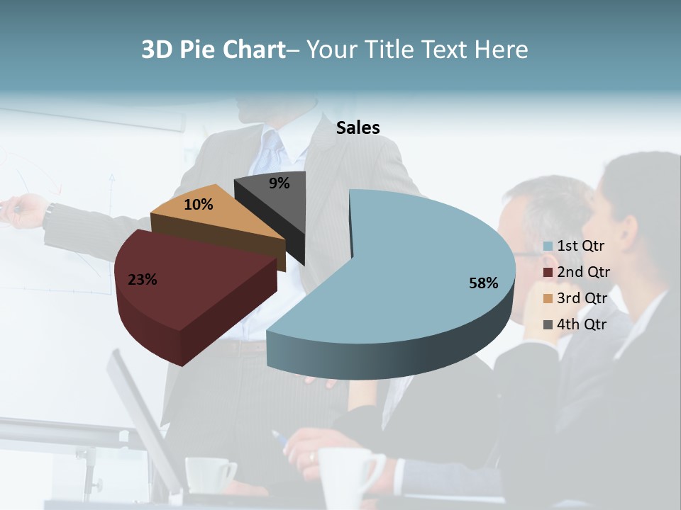 A Man Giving A Presentation To A Group Of Business People PowerPoint Template