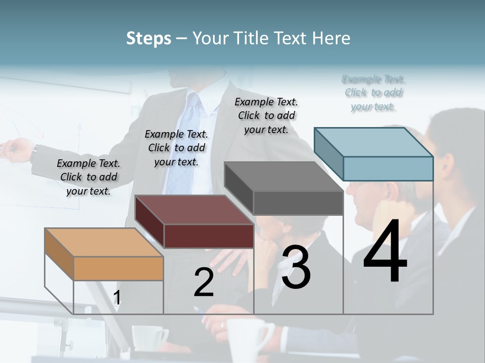 A Man Giving A Presentation To A Group Of Business People PowerPoint Template