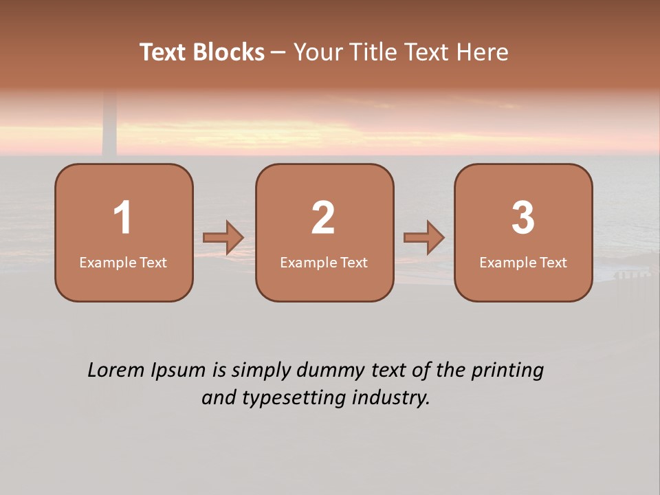 Busuanga Blue Landscape PowerPoint Template