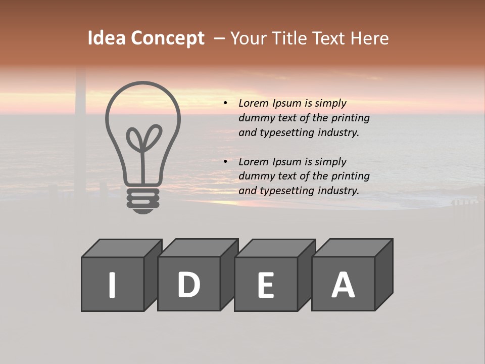 Busuanga Blue Landscape PowerPoint Template