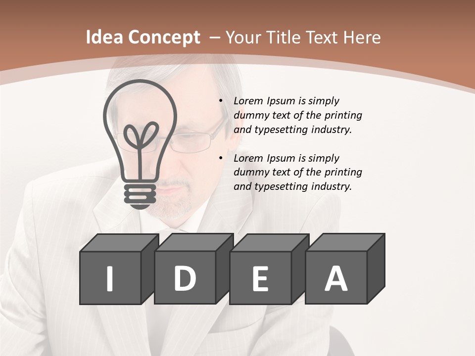 Problem Mature Computer PowerPoint Template