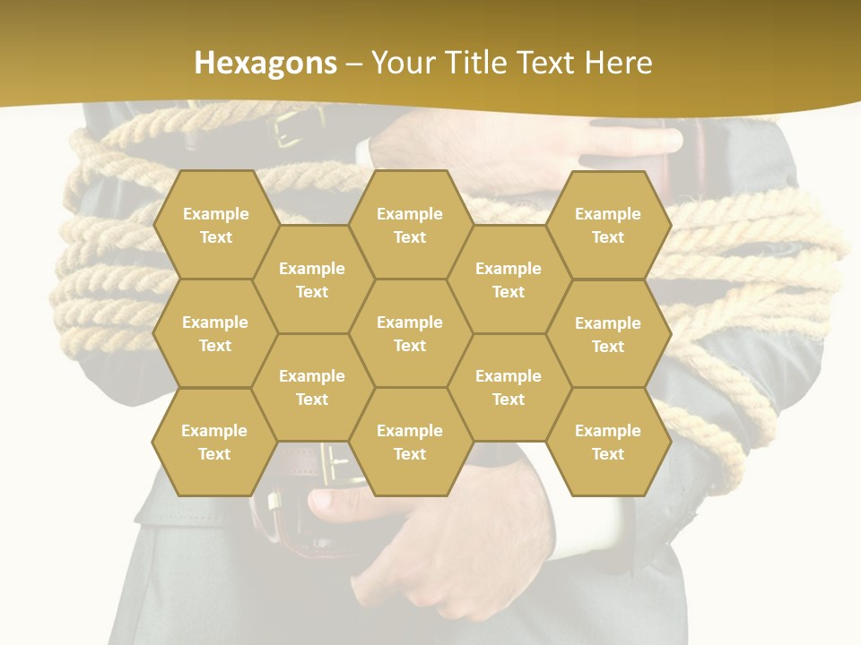 A Man In A Suit Holding A Rope Powerpoint Template PowerPoint Template