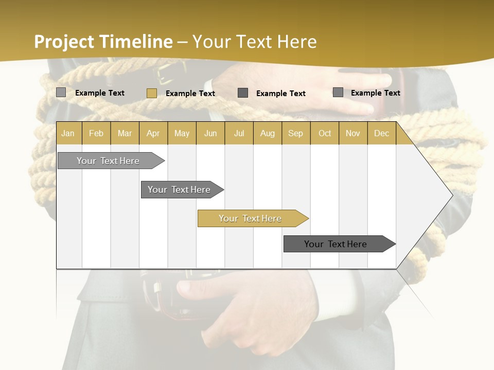 A Man In A Suit Holding A Rope Powerpoint Template PowerPoint Template