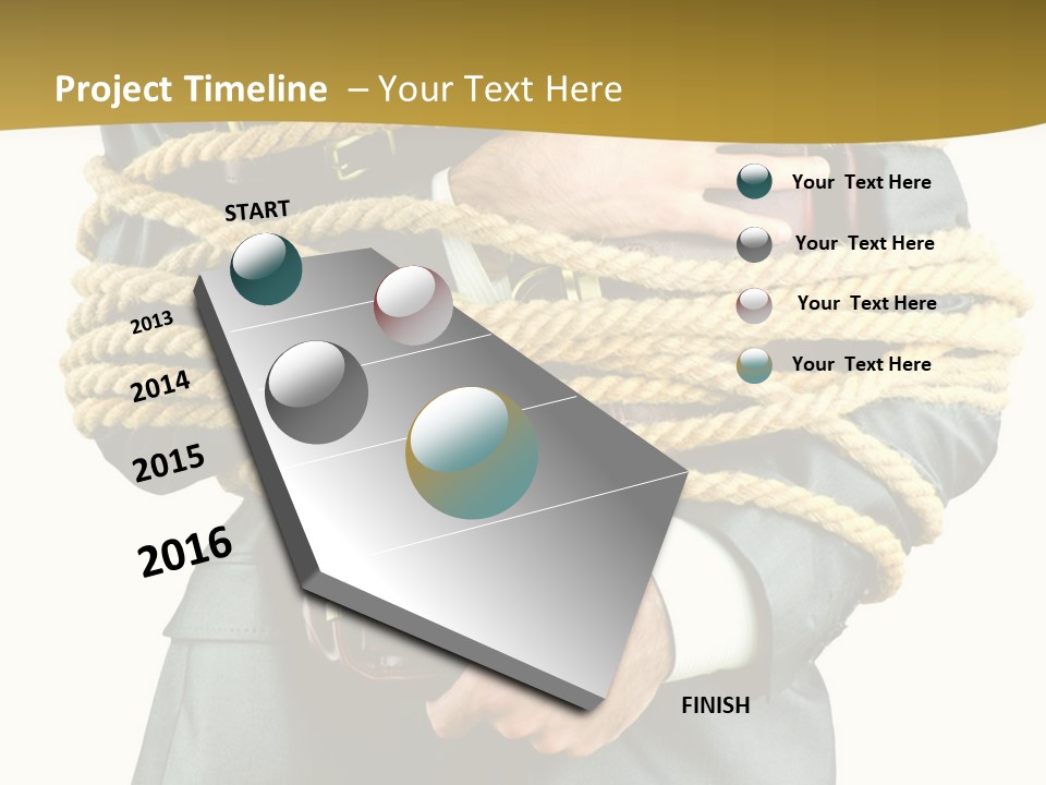 A Man In A Suit Holding A Rope Powerpoint Template PowerPoint Template