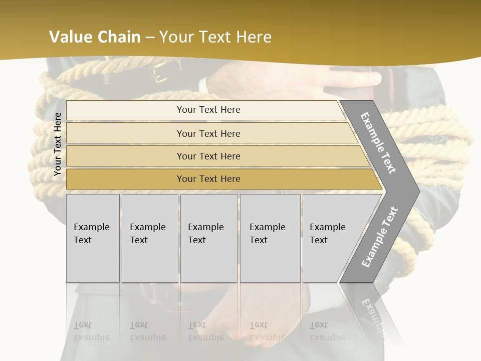 A Man In A Suit Holding A Rope Powerpoint Template PowerPoint Template