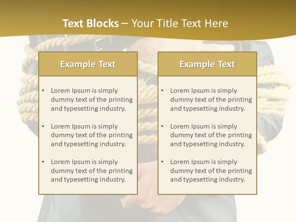 A Man In A Suit Holding A Rope Powerpoint Template PowerPoint Template