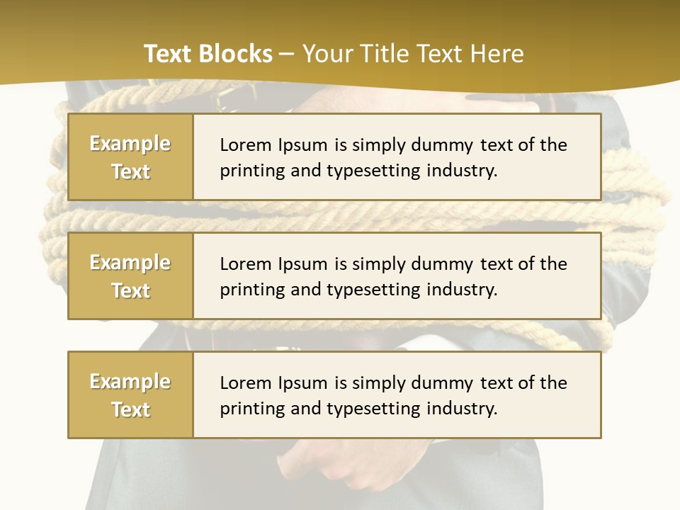 A Man In A Suit Holding A Rope Powerpoint Template PowerPoint Template