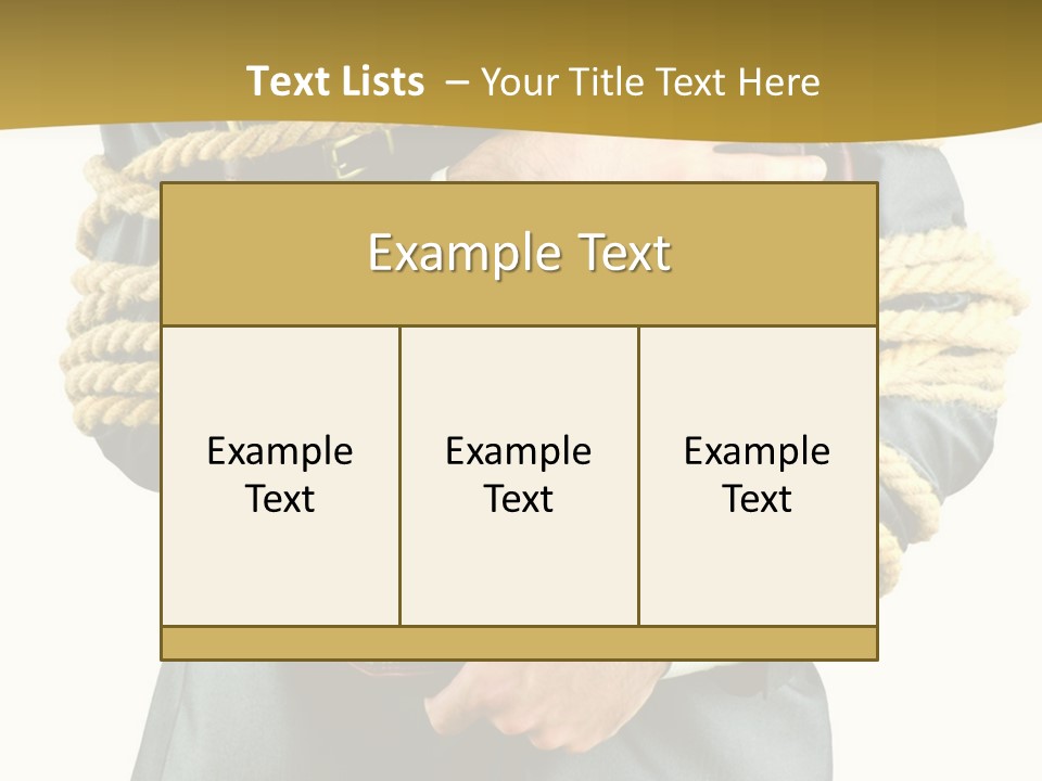 A Man In A Suit Holding A Rope Powerpoint Template PowerPoint Template