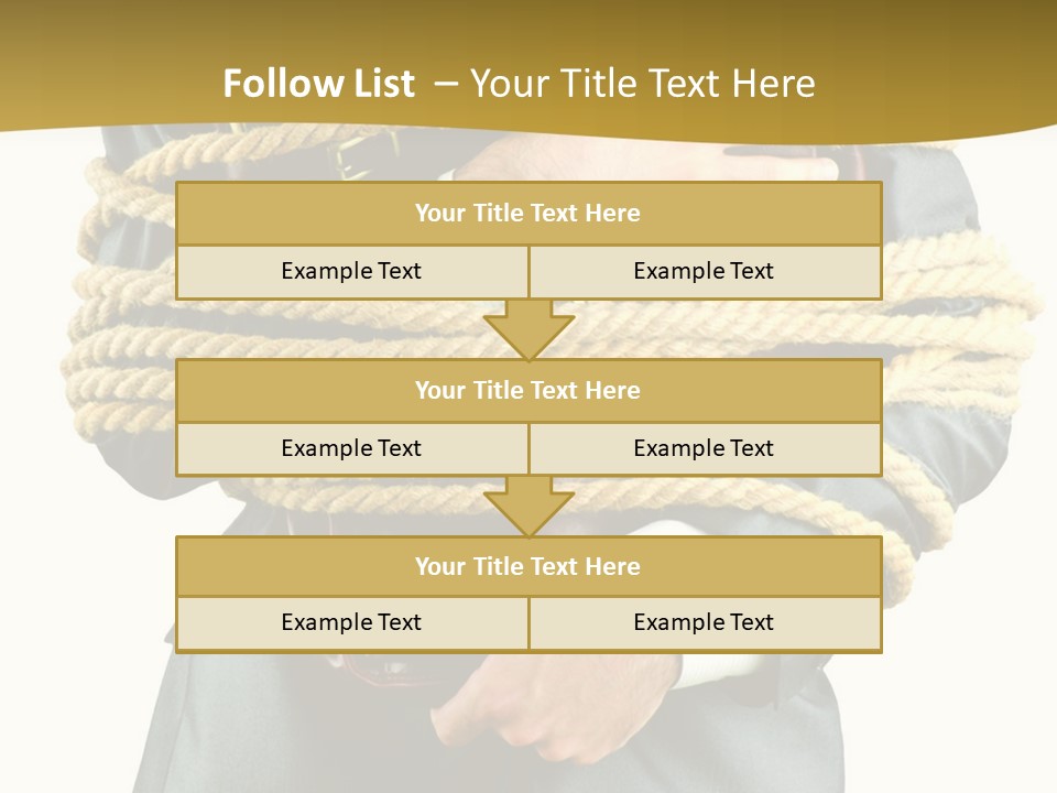 A Man In A Suit Holding A Rope Powerpoint Template PowerPoint Template