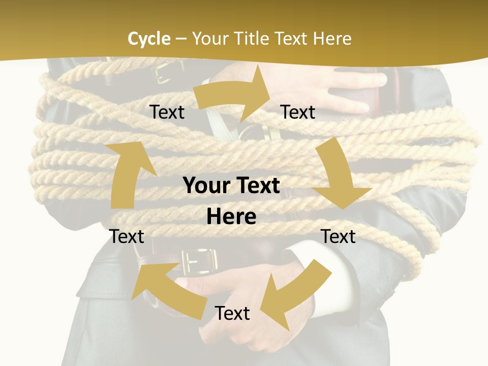 A Man In A Suit Holding A Rope Powerpoint Template PowerPoint Template