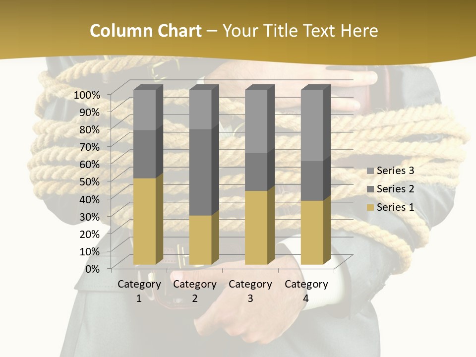 A Man In A Suit Holding A Rope Powerpoint Template PowerPoint Template