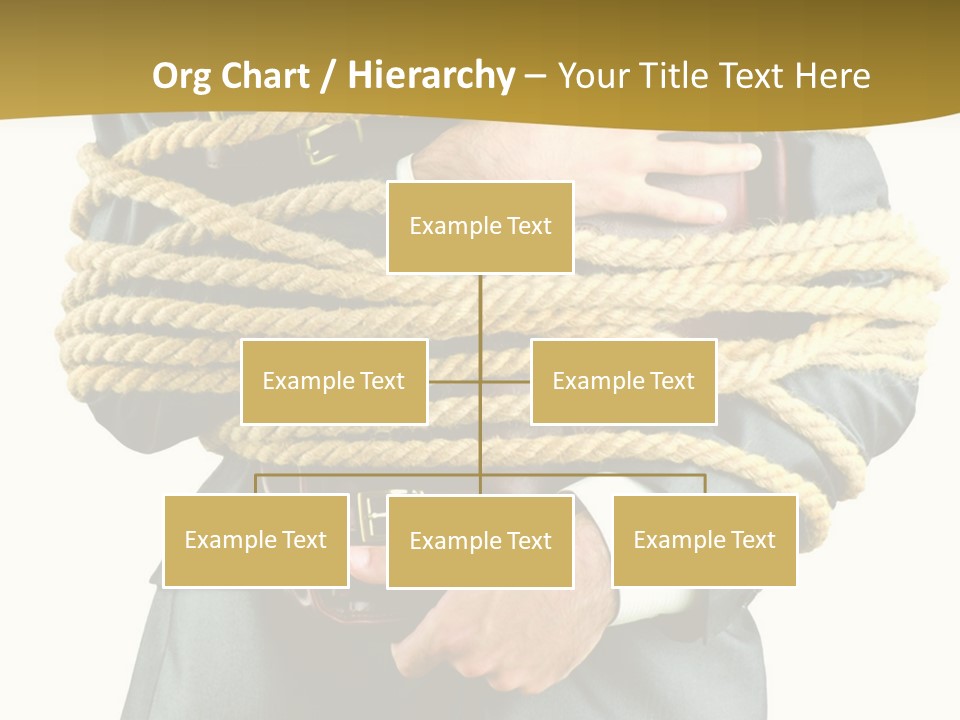 A Man In A Suit Holding A Rope Powerpoint Template PowerPoint Template