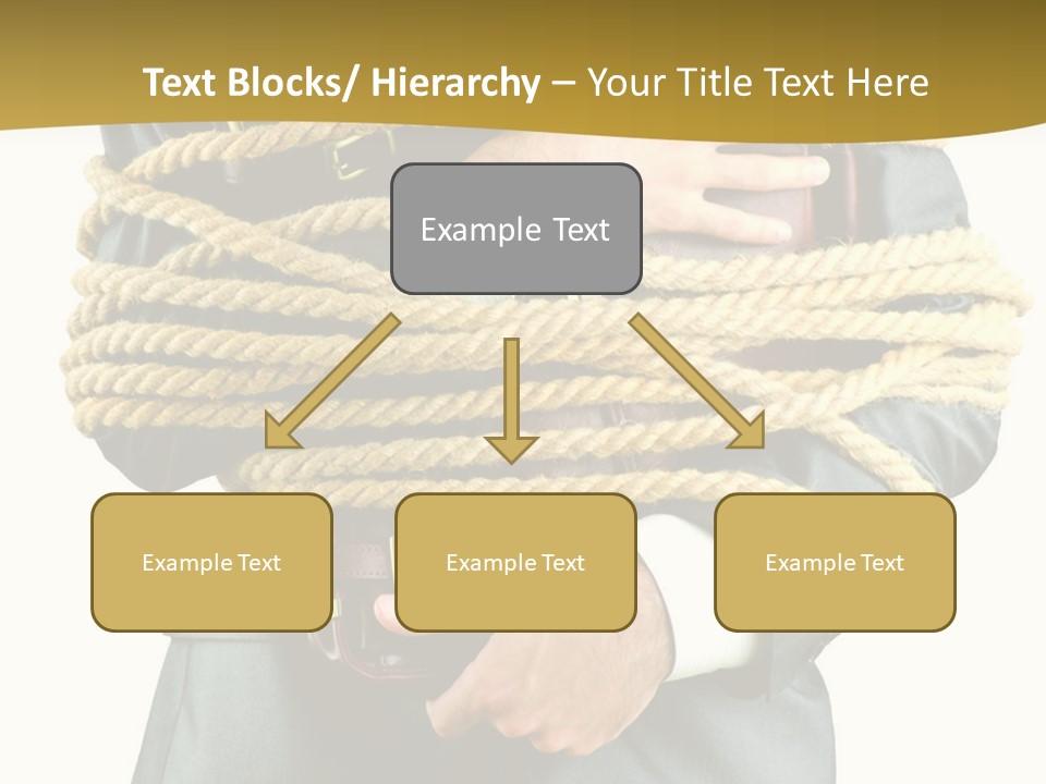 A Man In A Suit Holding A Rope Powerpoint Template PowerPoint Template