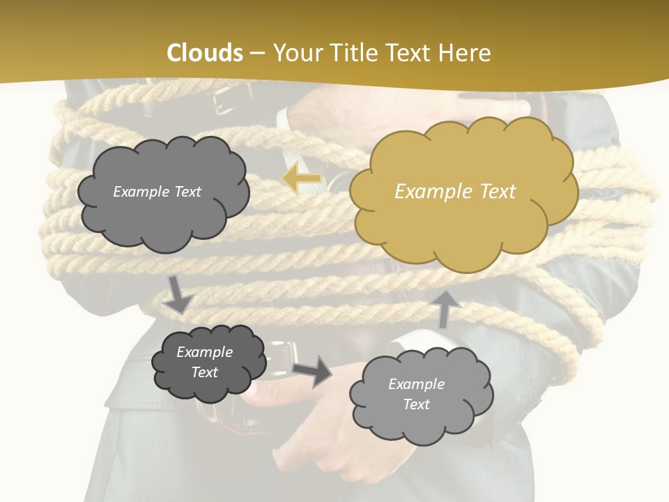 A Man In A Suit Holding A Rope Powerpoint Template PowerPoint Template