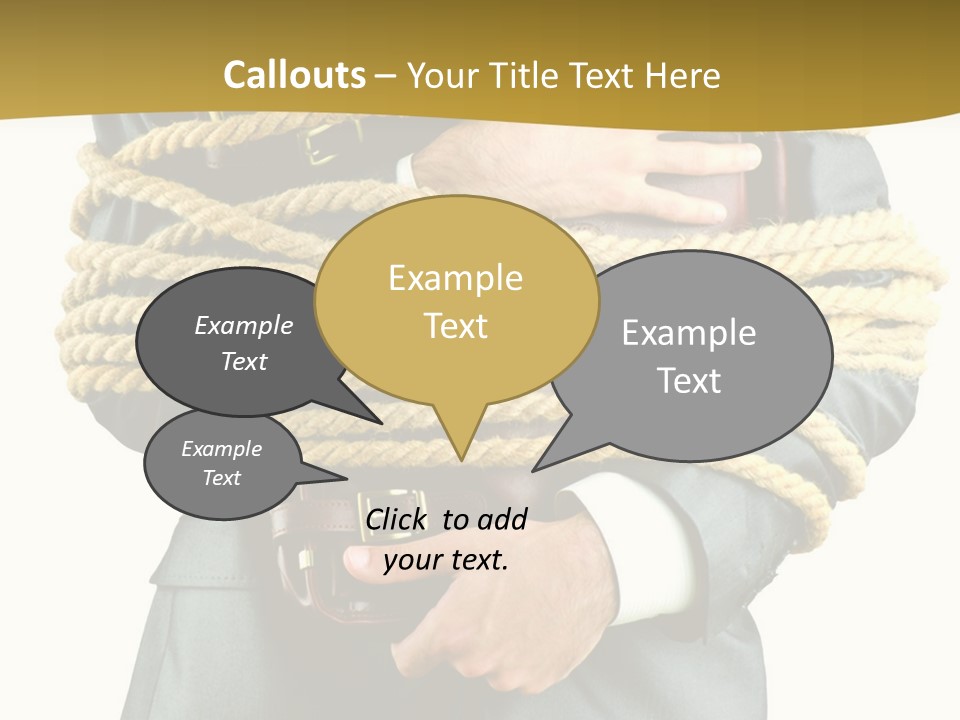 A Man In A Suit Holding A Rope Powerpoint Template PowerPoint Template