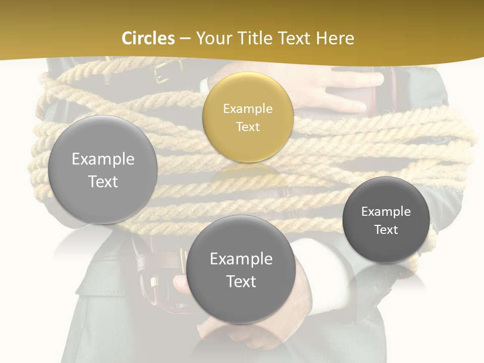 A Man In A Suit Holding A Rope Powerpoint Template PowerPoint Template