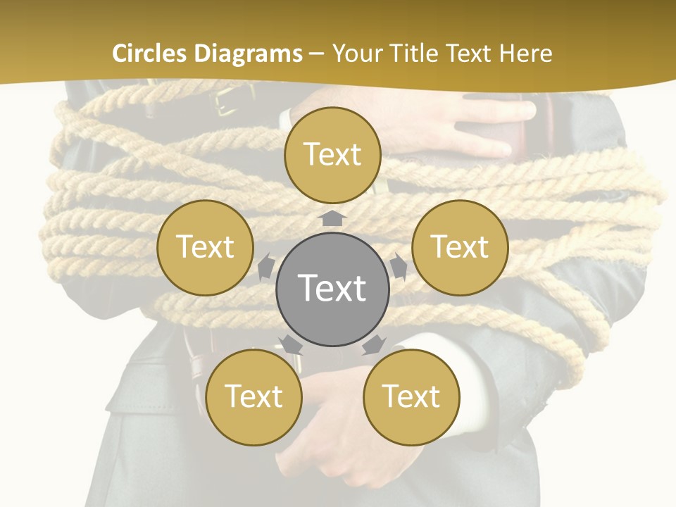 A Man In A Suit Holding A Rope Powerpoint Template PowerPoint Template