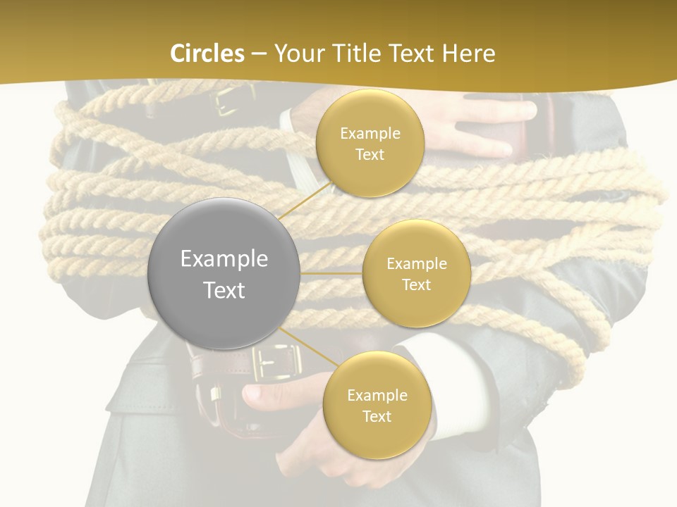 A Man In A Suit Holding A Rope Powerpoint Template PowerPoint Template