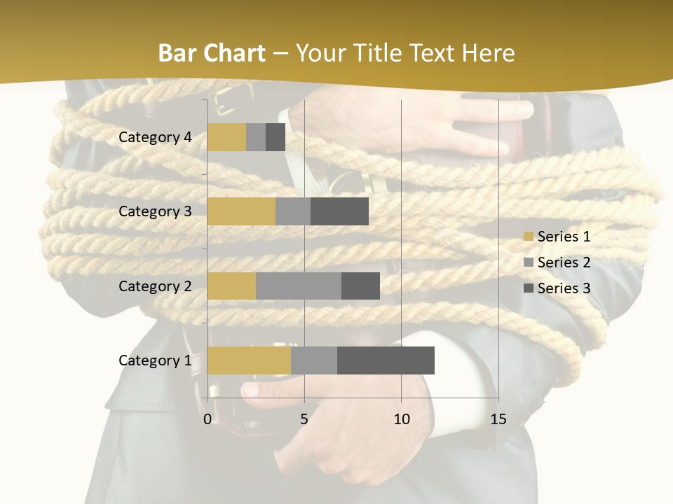 A Man In A Suit Holding A Rope Powerpoint Template PowerPoint Template