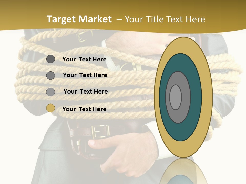 A Man In A Suit Holding A Rope Powerpoint Template PowerPoint Template