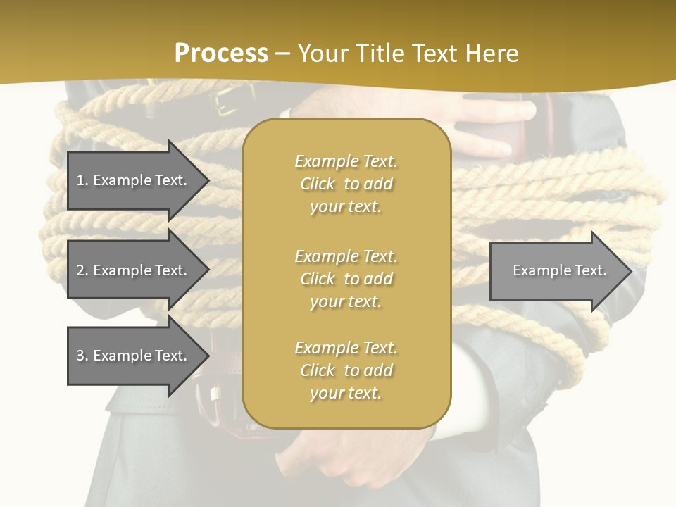 A Man In A Suit Holding A Rope Powerpoint Template PowerPoint Template